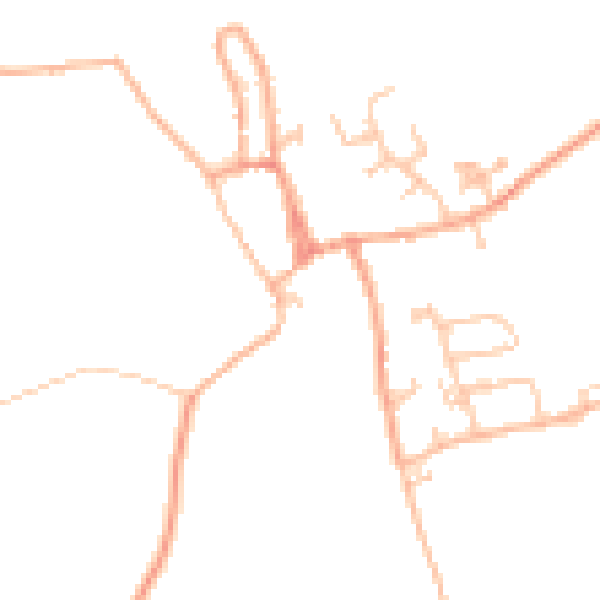 Daytime road noise heatmap for HR4 8SS