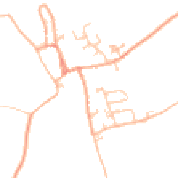 Daytime road noise heatmap for HR4 8SW