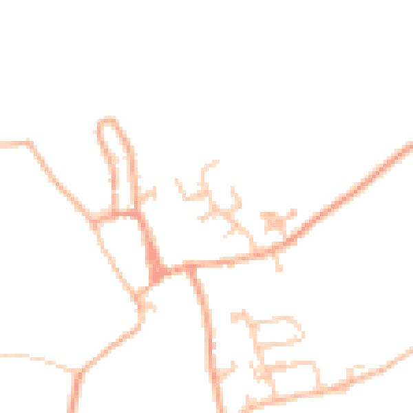 Daytime road noise heatmap for HR4 8TA