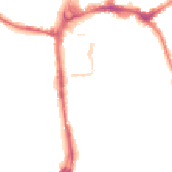 Night-time road noise heatmap for HR4 9DP