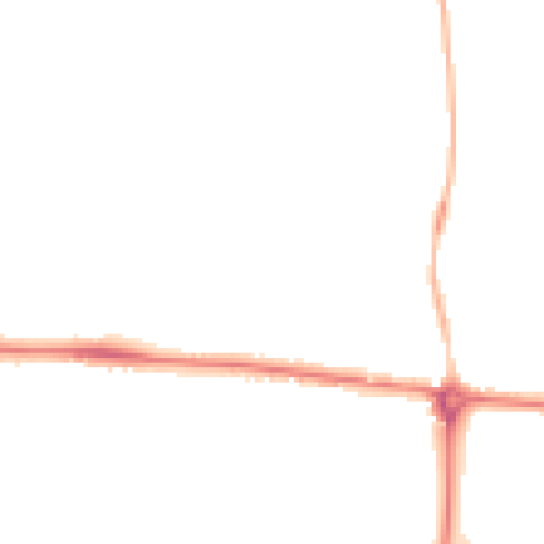 Night-time road noise heatmap for HR4 9EY