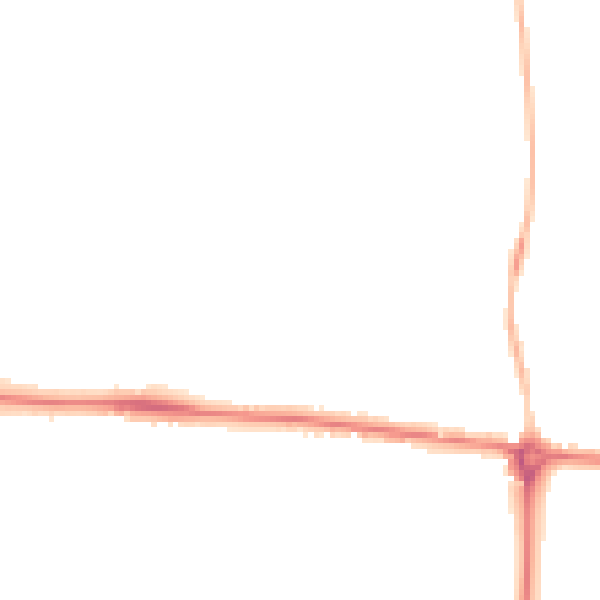 Night-time road noise heatmap for HR4 9FA