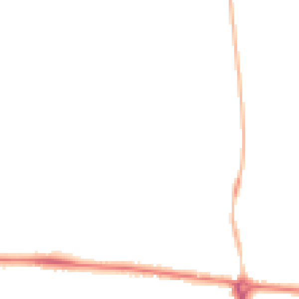 Night-time road noise heatmap for HR4 9FH