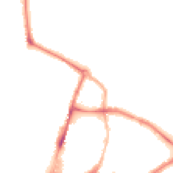 Night-time road noise heatmap for HR4 9JH