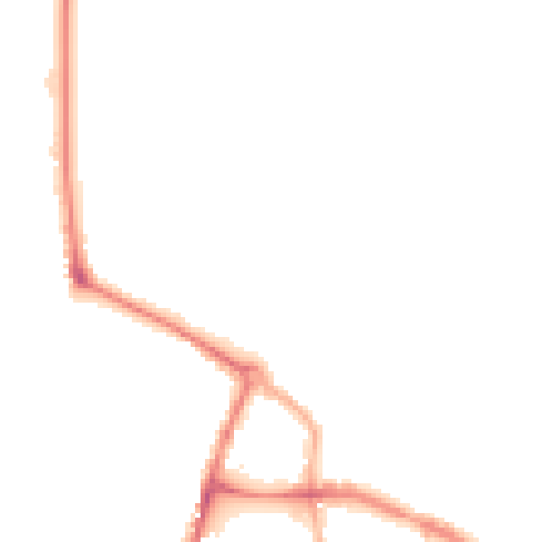 Night-time road noise heatmap for HR4 9LW