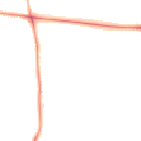 Night-time road noise heatmap for HR4 9LY