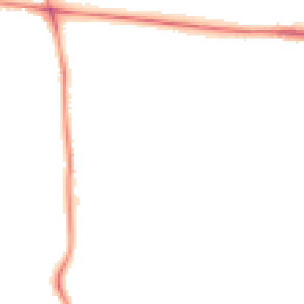Night-time road noise heatmap for HR4 9NQ