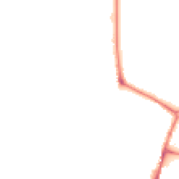 Night-time road noise heatmap for HR4 9PW