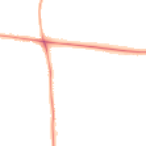 Night-time road noise heatmap for HR4 9TH