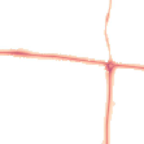 Night-time road noise heatmap for HR4 9UL