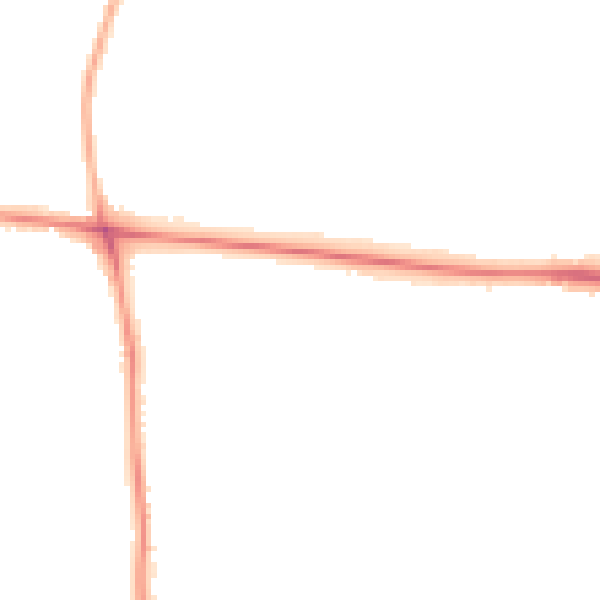 Night-time road noise heatmap for HR4 9XB