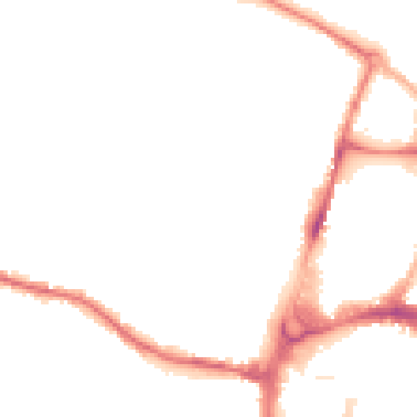 Night-time road noise heatmap for HR4 9YG