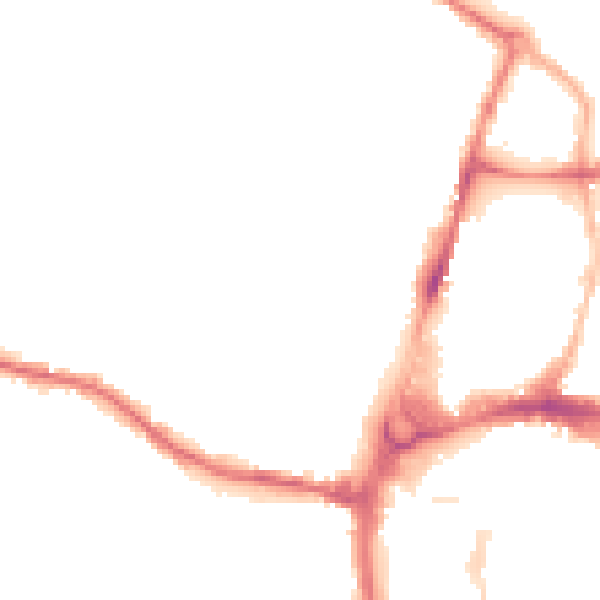 Night-time road noise heatmap for HR4 9YH