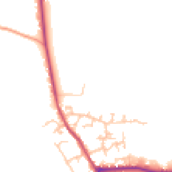 Daytime road noise heatmap for HR6 0AA
