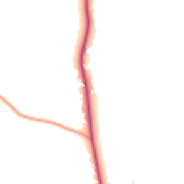 Daytime road noise heatmap for HR6 0AN
