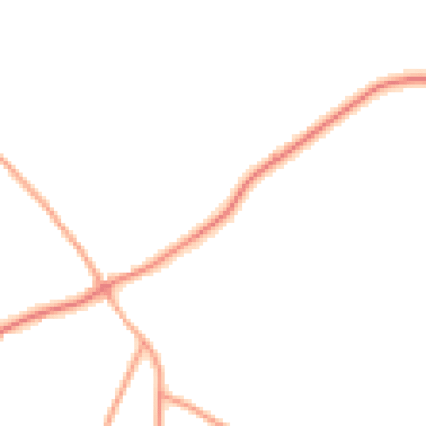 Daytime road noise heatmap for HR6 0HP