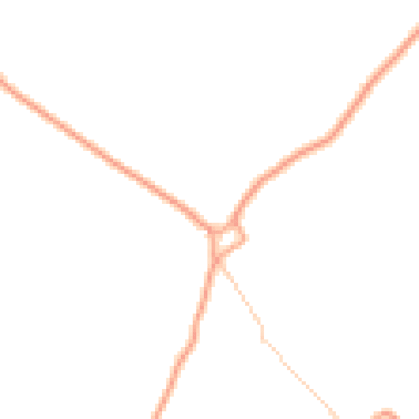 Daytime road noise heatmap for HR6 0JT