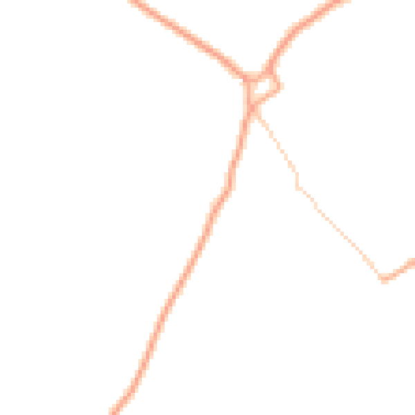 Daytime road noise heatmap for HR6 0JU