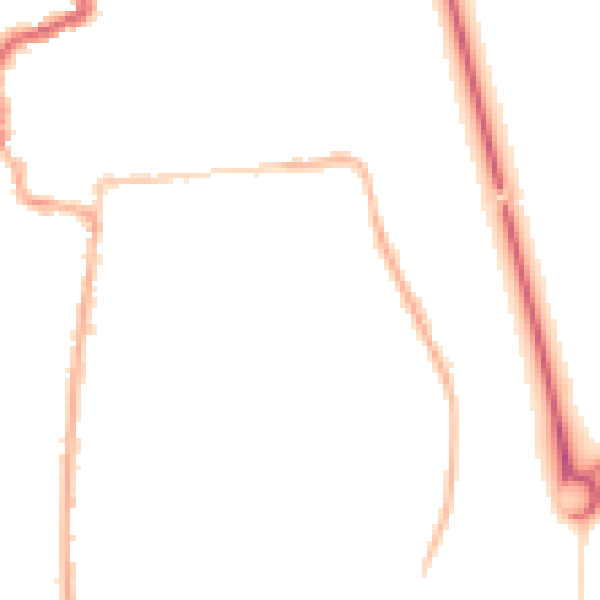 Night-time road noise heatmap for HR6 8AZ
