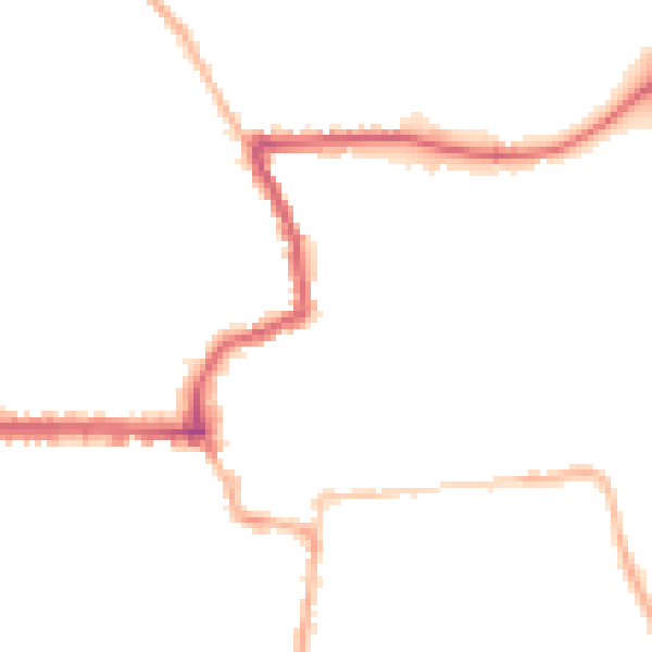 Night-time road noise heatmap for HR6 8BS