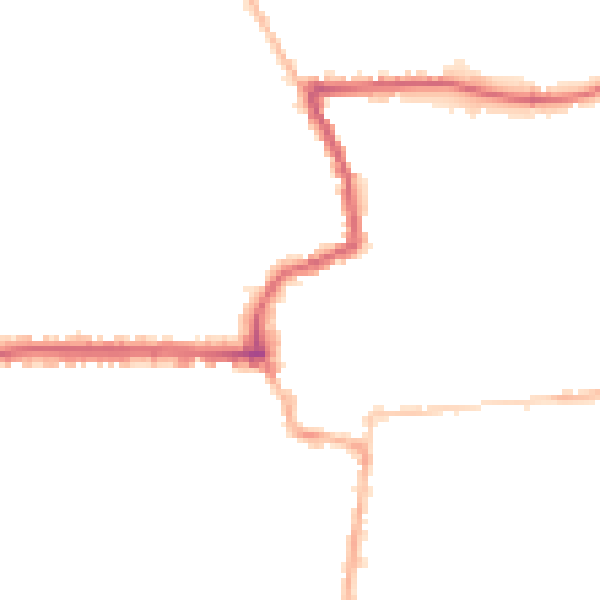 Night-time road noise heatmap for HR6 8DG