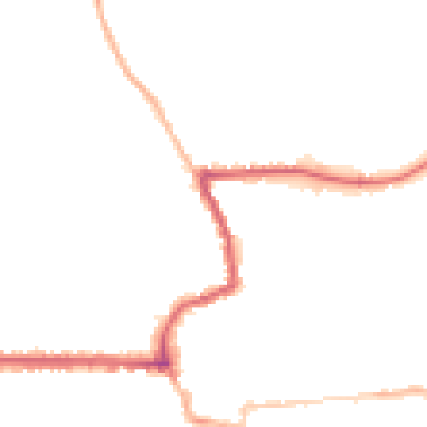 Night-time road noise heatmap for HR6 8DU