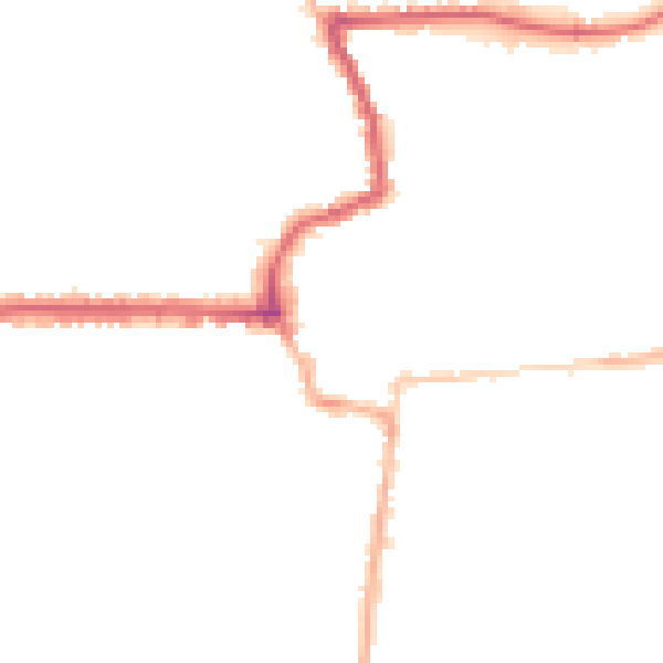 Night-time road noise heatmap for HR6 8EP
