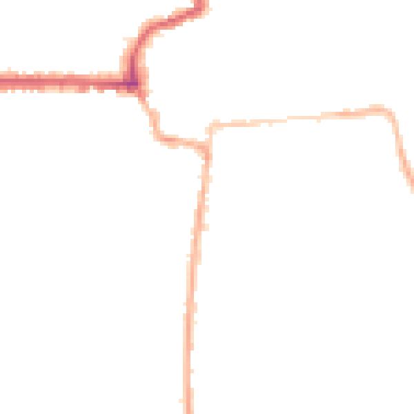 Night-time road noise heatmap for HR6 8GZ