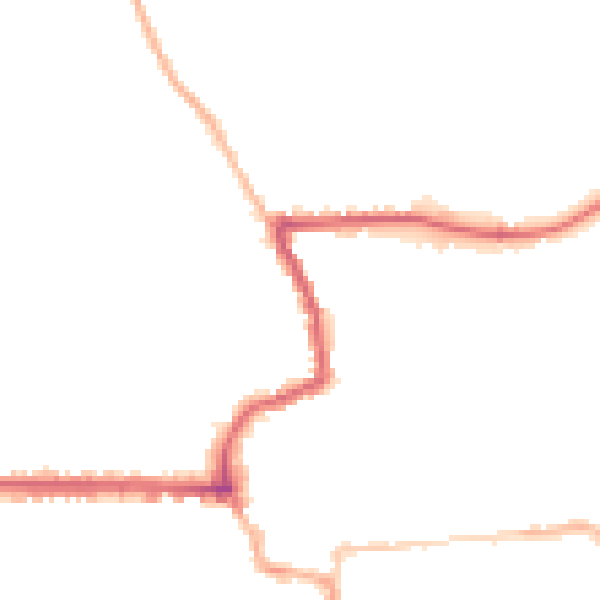 Night-time road noise heatmap for HR6 8HX
