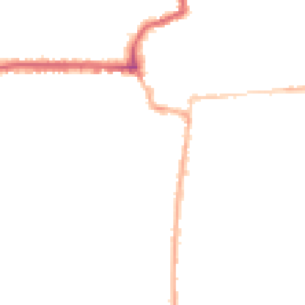 Night-time road noise heatmap for HR6 8LB