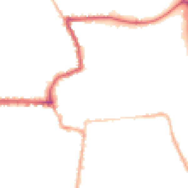 Night-time road noise heatmap for HR6 8ND