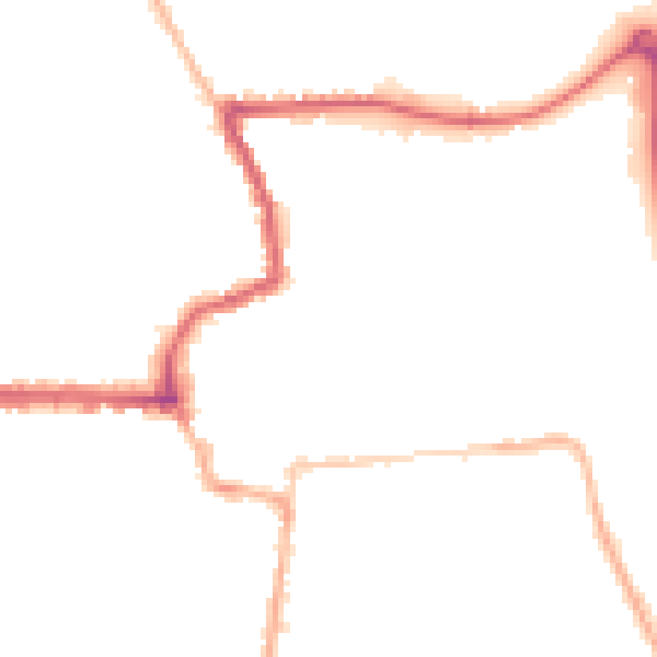 Night-time road noise heatmap for HR6 8NE