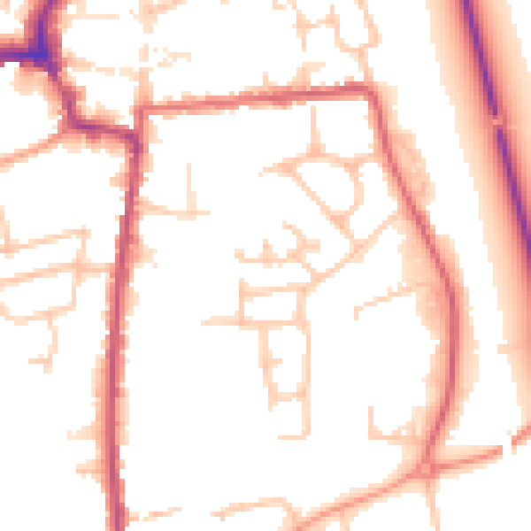 Daytime road noise heatmap for HR6 8TH