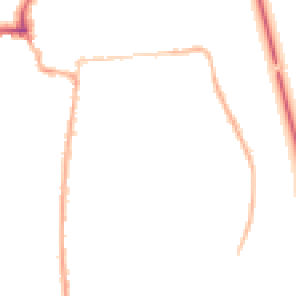 Night-time road noise heatmap for HR6 8TH