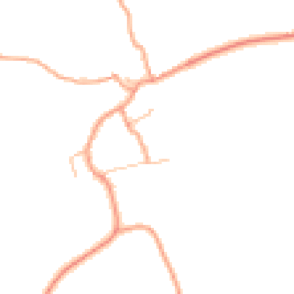 Daytime road noise heatmap for HR6 9BP