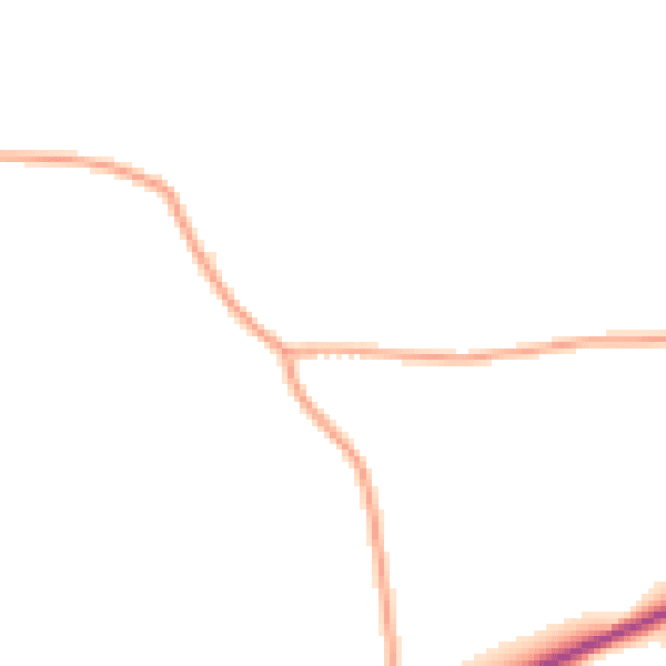 Daytime road noise heatmap for HR6 9NZ