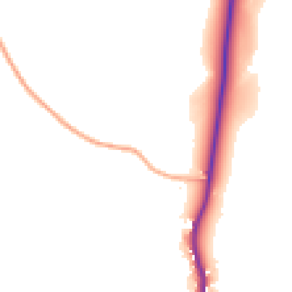 Daytime road noise heatmap for HR6 9TH