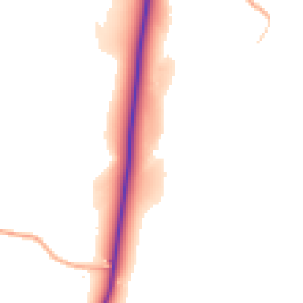 Daytime road noise heatmap for HR6 9TJ