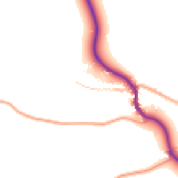 Daytime road noise heatmap for HR6 9UB