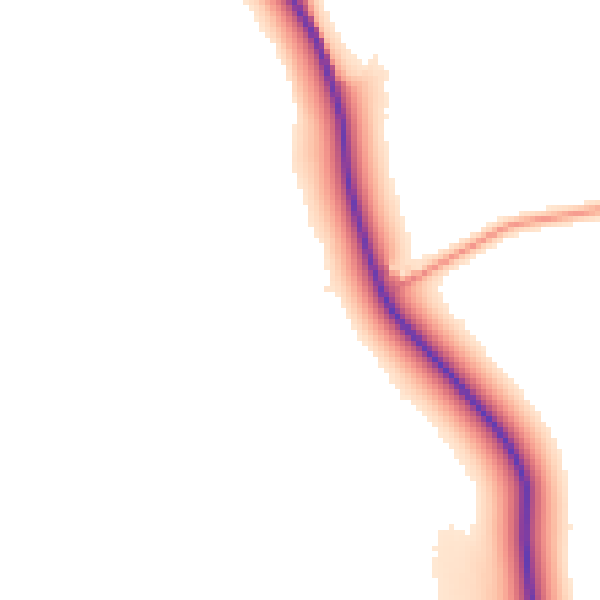 Daytime road noise heatmap for HR6 9UR