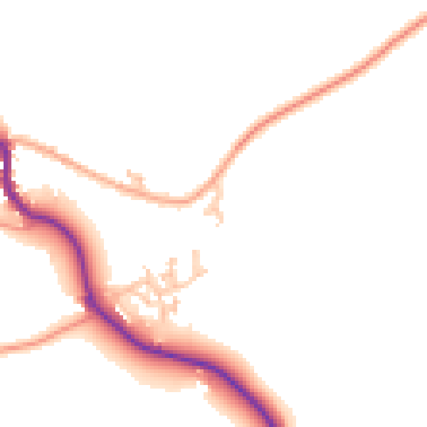 Daytime road noise heatmap for HR6 9US