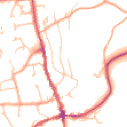 Daytime road noise heatmap for HR8 1AD