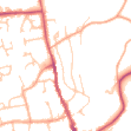 Daytime road noise heatmap for HR8 1AJ