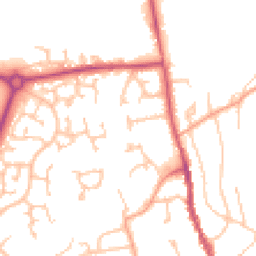 Daytime road noise heatmap for HR8 1AZ