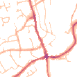 Daytime road noise heatmap for HR8 1BT