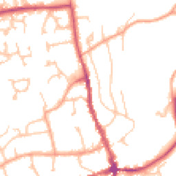 Daytime road noise heatmap for HR8 1BZ
