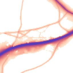 Daytime road noise heatmap for HR8 1NX