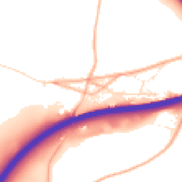 Daytime road noise heatmap for HR8 1PF
