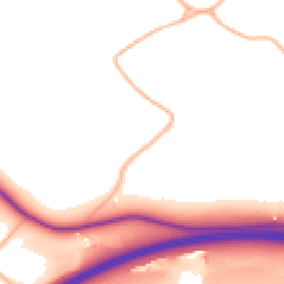 Daytime road noise heatmap for HR8 1RU