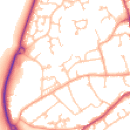 Daytime road noise heatmap for HR8 2BB